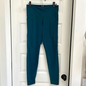 Old Navy Elevate Leggings, dark blue green, size L